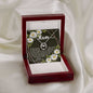 Pure Love Dancing CZ Crystal White Gold Finish Necklace ~Colossians 3:20~