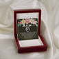 Pure Love Dancing CZ Crystal White Gold Finish Necklace ~Proverbs 23:22-25~