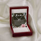 Pure Love Dancing CZ Crystal White Gold Finish Necklace ~Exodus 20:12~