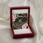 Pure Love Dancing CZ Crystal White Gold Finish Necklace ~Proverbs 31:25-28~