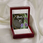 Pure Love Dancing CZ Crystal White Gold Finish Necklace ~1 Timothy 5:8~