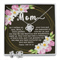Love Knot CZ Crystal 14K White Gold Finish Necklace & Earring ~Psalm 139:13-14~