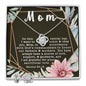 Love Knot CZ Crystal 14K White Gold Finish Necklace & Earring ~Exodus 20:12~