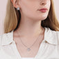 Love Knot CZ Crystal 14K White Gold Finish Necklace & Earring ~Exodus 20:12~