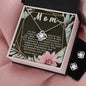 Love Knot CZ Crystal 14K White Gold Finish Necklace & Earring ~Exodus 20:12~