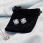 Love Knot CZ Crystal 14K White Gold Finish Necklace & Earring ~Proverbs 31:25-28~