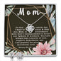 Love Knot CZ Crystal 14K White Gold Finish Necklace & Earring ~Exodus 20:12~