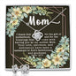 Love Knot CZ Crystal 14K White Gold Finish Necklace & Earring ~Psalm 127:3~