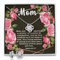 Love Knot CZ Crystal 14K White Gold Finish Necklace & Earring ~Isaiah 66:13~