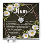 Love Knot CZ Crystal 14K White Gold Finish Necklace & Earring ~Colossians 3:20~
