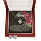 Love Knot CZ Crystal 14K White Gold Finish Necklace & Earring ~Proverbs 22:6~