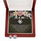 Love Knot CZ Crystal 14K White Gold Finish Necklace & Earring ~Proverbs 23:22-25~