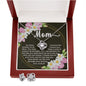 Love Knot CZ Crystal 14K White Gold Finish Necklace & Earring ~John 19:26-27~