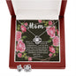 Love Knot CZ Crystal 14K White Gold Finish Necklace & Earring ~Isaiah 66:13~