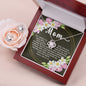 Love Knot CZ Crystal 14K White Gold Finish Necklace & Earring ~Psalm 139:13-14~