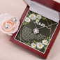 Love Knot CZ Crystal 14K White Gold Finish Necklace & Earring ~Colossians 3:20~