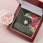 Love Knot CZ Crystal 14K White Gold Finish Necklace & Earring ~Proverbs 22:6~