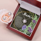 Love Knot CZ Crystal 14K White Gold Finish Necklace & Earring ~1 Timothy 5:8~