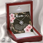 Love Knot CZ Crystal 14K White Gold Finish Necklace & Earring ~Proverbs 31:25-28~