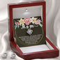 Love Knot CZ Crystal 14K White Gold Finish Necklace & Earring ~Proverbs 23:22-25~