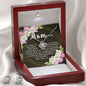 Love Knot CZ Crystal 14K White Gold Finish Necklace & Earring ~Psalm 139:13-14~