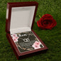 Perfect Pair CZ Crystal 14K White Gold Finish Necklace ~Proverbs 31:25-28~