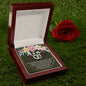 Perfect Pair CZ Crystal 14K White Gold Finish Necklace ~Proverbs 23:22-25~