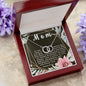 Perfect Pair CZ Crystal 14K White Gold Finish Necklace ~Exodus 20:12~