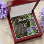 Perfect Pair CZ Crystal 14K White Gold Finish Necklace ~1 Timothy 5:8~