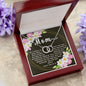 Perfect Pair CZ Crystal 14K White Gold Finish Necklace ~Psalm 139:13-14~