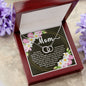 Perfect Pair CZ Crystal 14K White Gold Finish Necklace ~John 19:26-27~