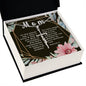 Artisan Crafted Stainless Steel Faith Cross Necklace ~Exodus 20:12~