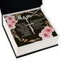 Artisan Crafted Stainless Steel Faith Cross Necklace ~Proverbs 31:25-28~