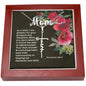 Artisan Crafted Stainless Steel Faith Cross Necklace ~Proverbs 22:6~