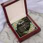 Artisan Crafted Stainless Steel Faith Cross Necklace ~Psalm 127:3~