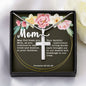 Artisan Crafted Stainless Steel Cross Necklace ~Proverbs 23:22-25~