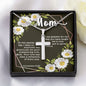 Artisan Crafted Stainless Steel Cross Necklace ~Colossians 3:20~