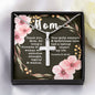 Artisan Crafted Stainless Steel Cross Necklace ~Proverbs 31:25-28~