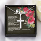 Artisan Crafted Stainless Steel Cross Necklace ~Proverbs 22:6~