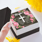 Artisan Crafted Stainless Steel Cross Necklace ~Isaiah 66:13~