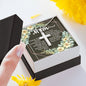 Artisan Crafted Stainless Steel Cross Necklace ~Psalm 127:3~