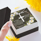 Artisan Crafted Stainless Steel Cross Necklace ~Colossians 3:20~