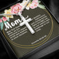 Artisan Crafted Stainless Steel Cross Necklace ~Proverbs 23:22-25~