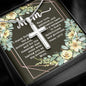 Artisan Crafted Stainless Steel Cross Necklace ~Psalm 127:3~
