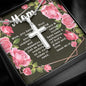 Artisan Crafted Stainless Steel Cross Necklace ~Isaiah 66:13~