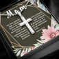 Artisan Crafted Stainless Steel Cross Necklace ~Exodus 20:12~