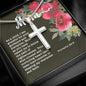 Artisan Crafted Stainless Steel Cross Necklace ~Proverbs 22:6~