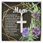 Artisan Crafted Stainless Steel Cross Necklace ~1 Timothy 5:8~
