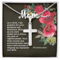 Artisan Crafted Stainless Steel Cross Necklace ~Proverbs 22:6~