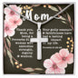 Artisan Crafted Stainless Steel Cross Necklace ~Proverbs 31:25-28~